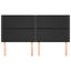 sengegavl sort 180x5x118/128 cm kunstlæder
