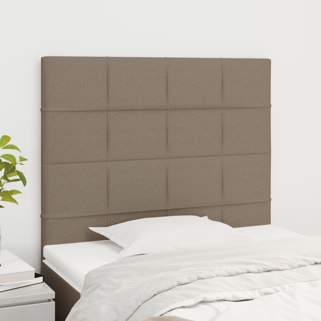 sengegavl taupe 80x5x118/128 cm stof