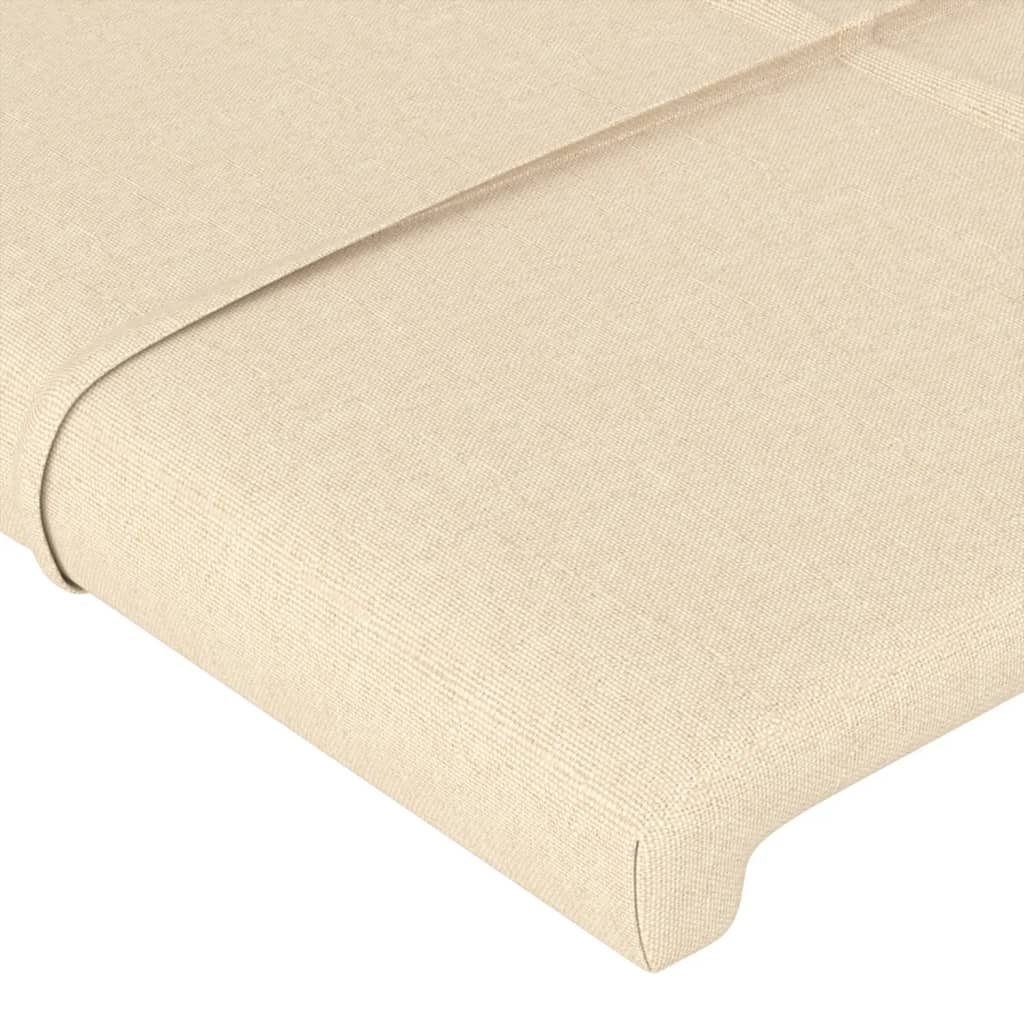 sengegavl cremefarvet 80x5x118/128 cm stof