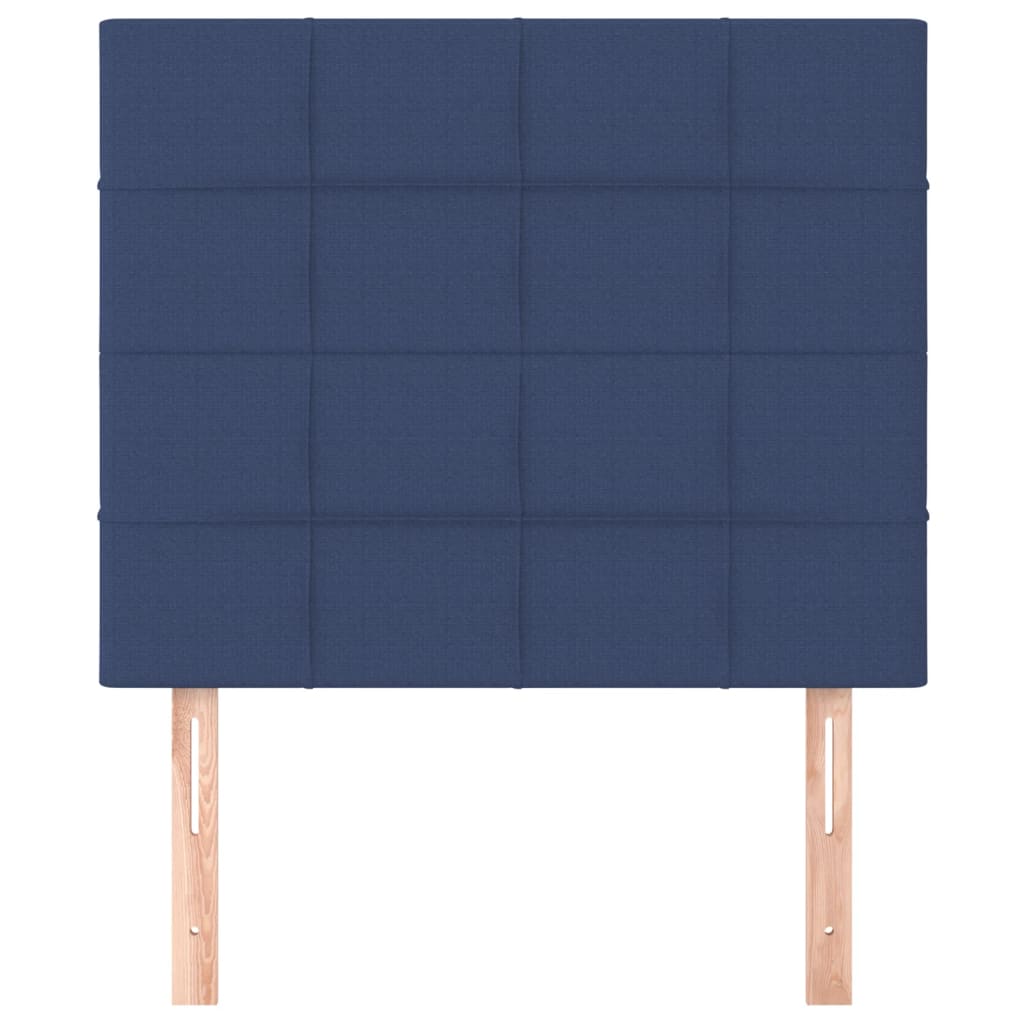 sengegavl blå 80x5x118/128 cm stof