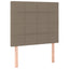 sengegavl Taupe 90x5x118/128 cm Stof