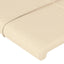sengegavl cremefarvet 90x5x118/128 cm stof