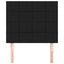 sengegavl sort 100x5x118/128 cm stof