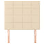 sengegavl cremefarvet 100x5x118/128 cm stof