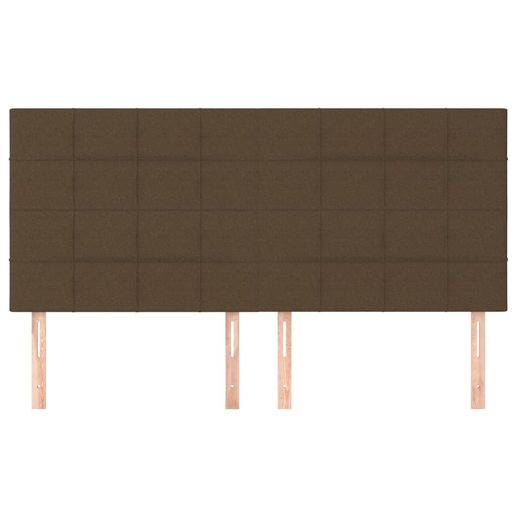 sengegavl mørkebrun 160x5x118/128 cm stof