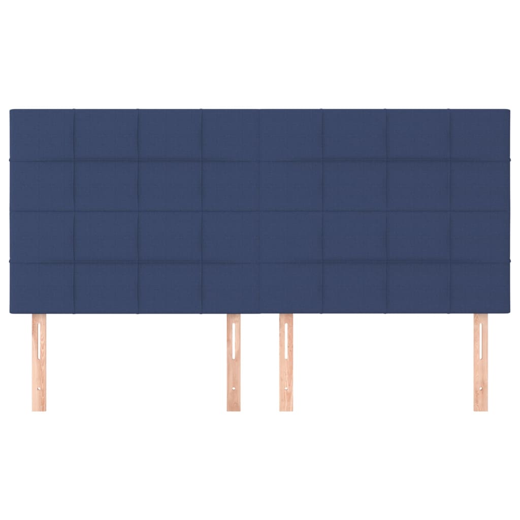 sengegavl blå 160x5x118/128 cm stof