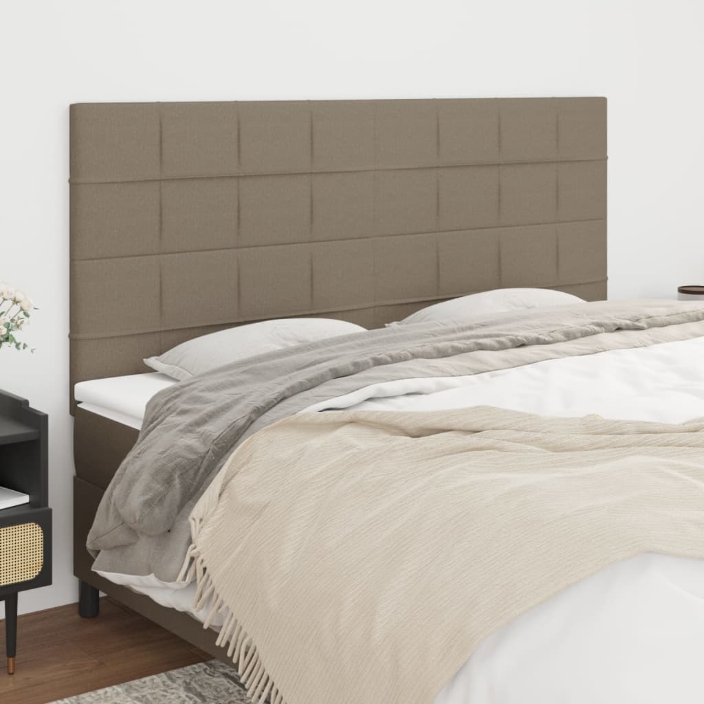 sengegavl taupe 180x5x118/128 cm stof