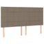 sengegavl taupe 200x5x118/128 cm stof