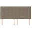 sengegavl taupe 200x5x118/128 cm stof