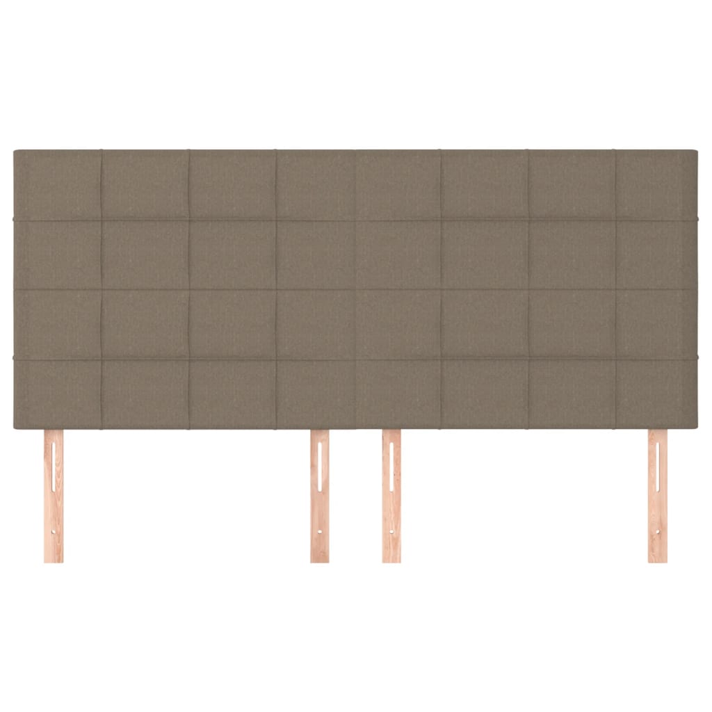 sengegavl taupe 200x5x118/128 cm stof
