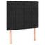 sengegavl sort 90x5x118/128 cm fløjl