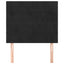 sengegavl sort 100x5x118/128 cm fløjl