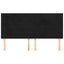 sengegavl sort 200x5x118/128 cm fløjl