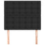 sengegavl sort 80x5x118/128 cm kunstlæder