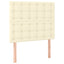 sengegavl cremefarvet 80x5x118/128 cm kunstlæder