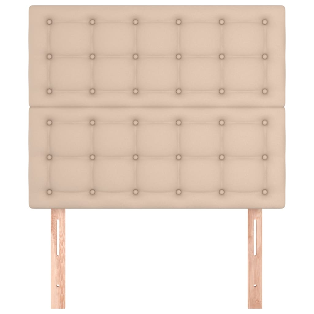 sengegavl Cappuccino 80x5x118/128 cm kunstlæder