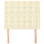 sengegavl cremefarvet 90x5x118/128 cm kunstlæder