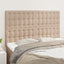 sengegavl Cappuccino 144x5x118/128 cm kunstlæder