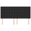 sengegavl sort 180x5x118/128 cm kunstlæder