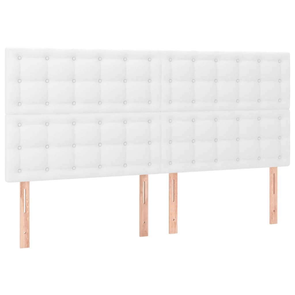 sengegavl hvid 180x5x118/128 cm kunstlæder