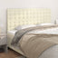 sengegavl cremefarvet 180x5x118/128 cm kunstlæder