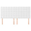 sengegavl hvid 200x5x118/128 cm kunstlæder
