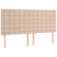 sengegavl Cappuccino 200x5x118/128 cm kunstlæder