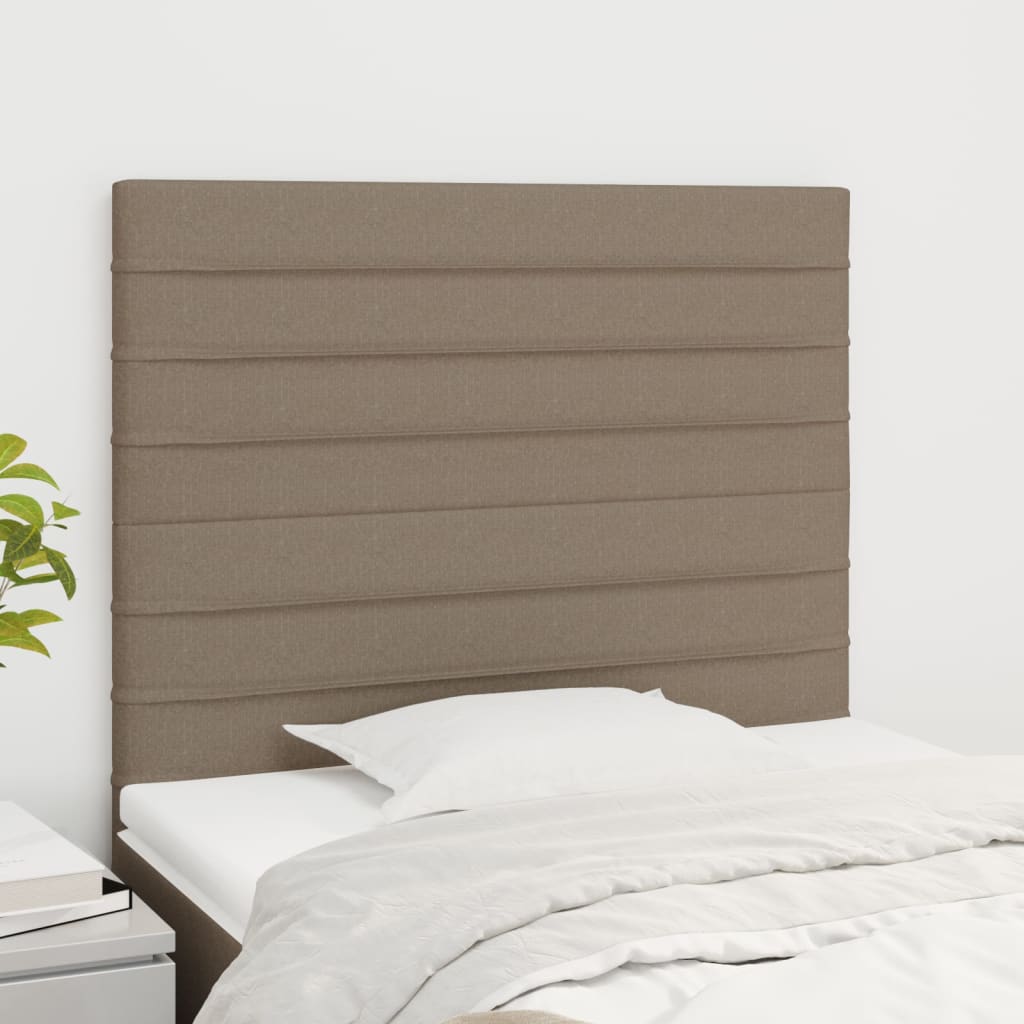 sengegavl taupe 80x5x118/128 cm stof