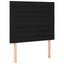 sengegavl sort 90x5x118/128 cm stof
