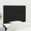 sengegavl sort 90x5x118/128 cm stof