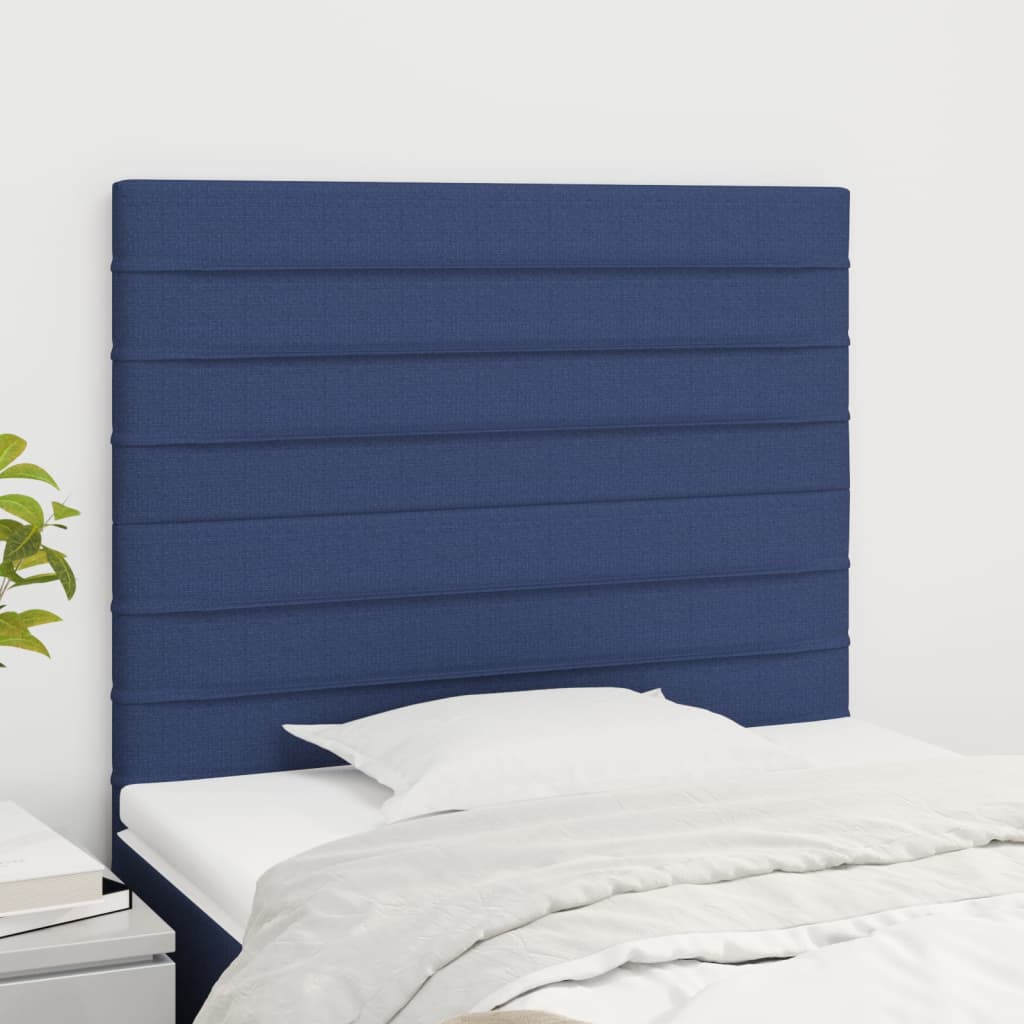 sengegavl blå 90x5x118/128 cm stof