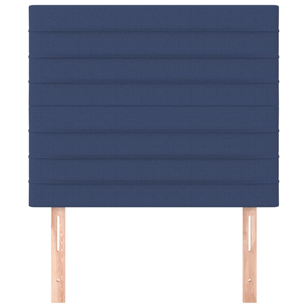 sengegavl blå 100x5x118/128 cm stof