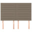 sengegavl taupe 144x5x118/128 cm stof