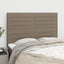 sengegavl taupe 144x5x118/128 cm stof