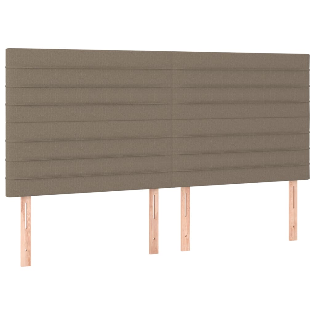 sengegavl taupe 160x5x118/128 cm stof