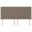 sengegavl taupe 200x5x118/128 cm stof