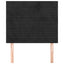 sengegavl sort 80x5x118/128 cm fløjl