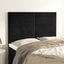 sengegavl sort 144x5x118/128 cm fløjl