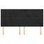 sengegavl sort 200x5x118/128 cm fløjl