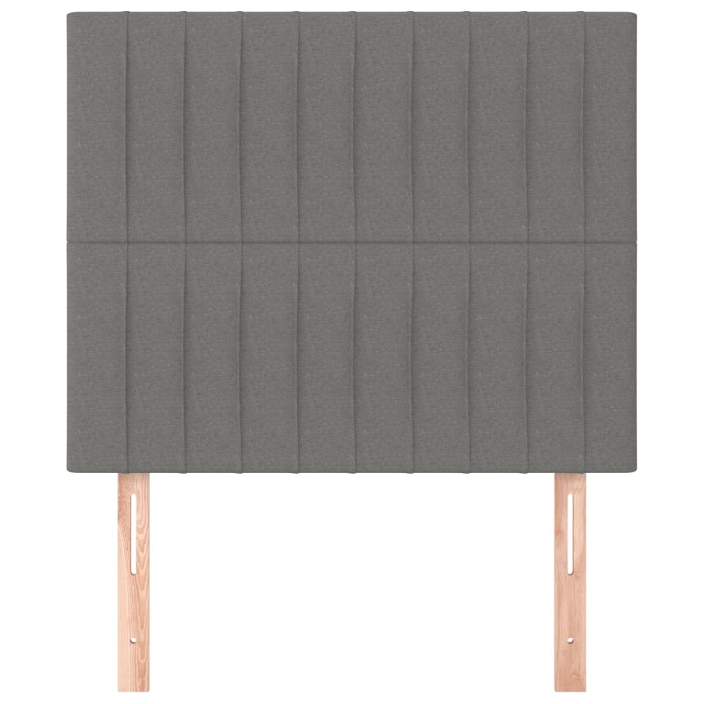 sengegavl mørkegrå 80x5x118/128 cm stof