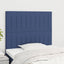 sengegavl blå 80x5x118/128 cm stof