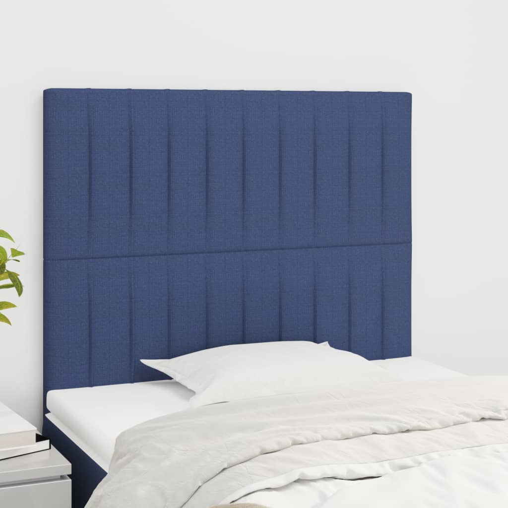 sengegavl blå 80x5x118/128 cm stof