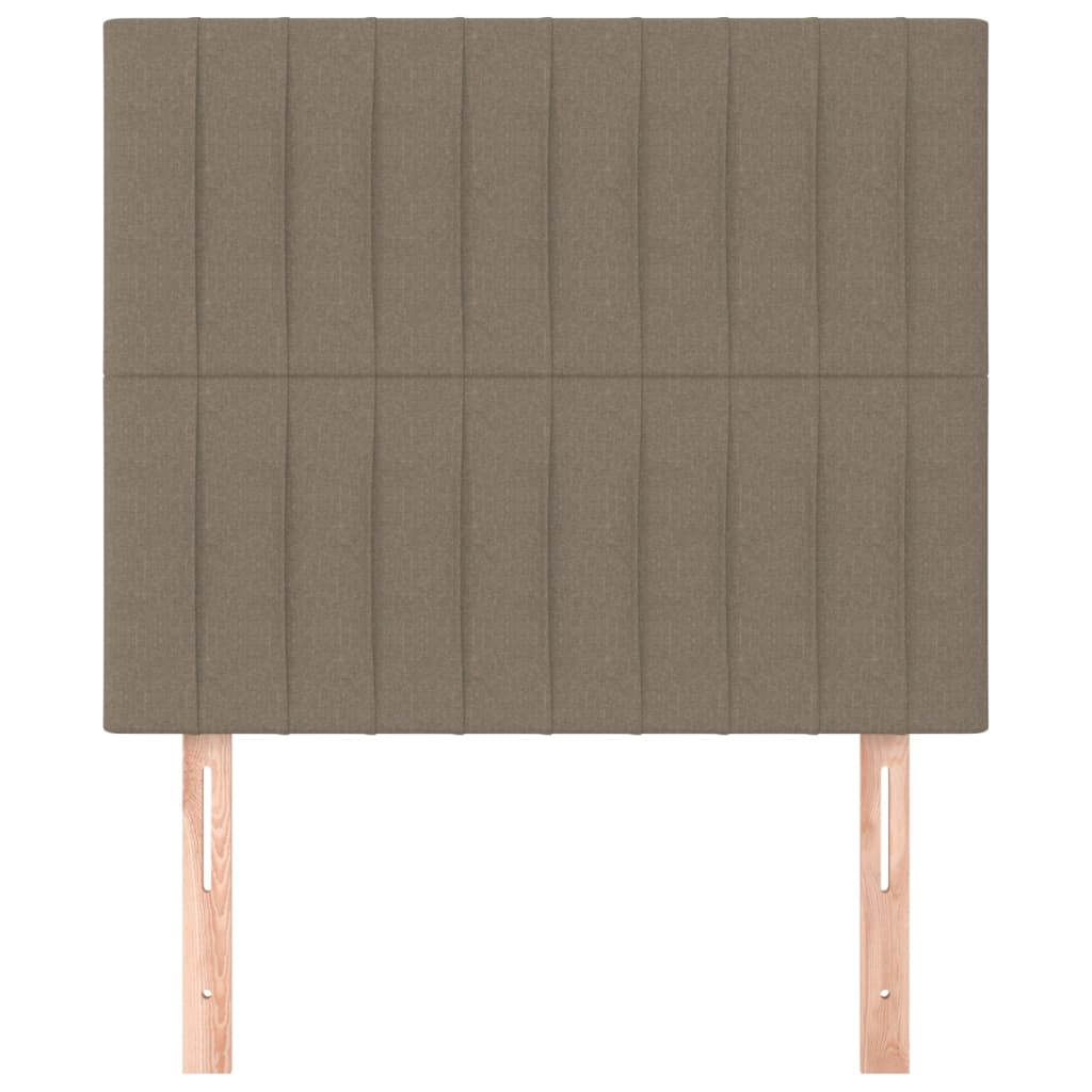 sengegavl Taupe 90x5x118/128 cm Stof
