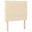 sengegavl cremefarvet 90x5x118/128 cm stof