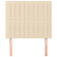 sengegavl cremefarvet 90x5x118/128 cm stof