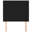 sengegavl sort 100x5x118/128 cm stof