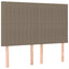 sengegavl taupe 144x5x118/128 cm stof