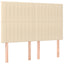 sengegavl cremefarvet 144x5x118/128 cm stof