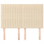sengegavl cremefarvet 144x5x118/128 cm stof