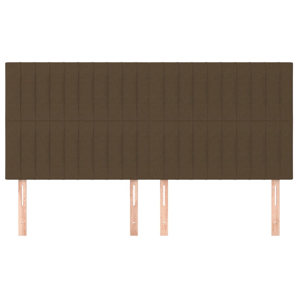 sengegavl mørkebrun 160x5x118/128 cm stof
